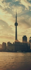 Toronto skyline at sunset