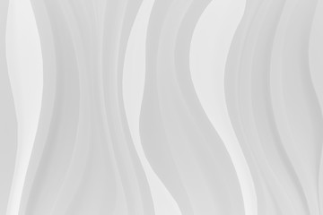 Digital silk cloth of wavy abstract backgrounds. Black and white 3D waves. Natural organic shapes.