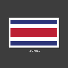 Costa rica flag Vector Square Icon