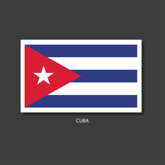 Cuba flag Vector Square Icon