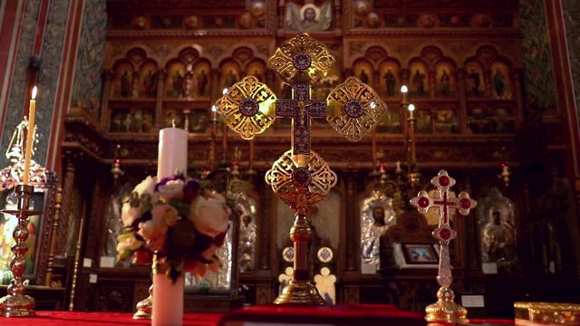 Interior decoration for baptism footage