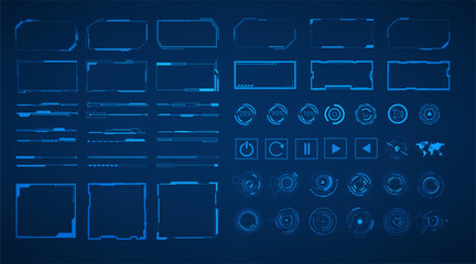 Abstract technology futuristic interface HUD concept.vector illustration. © Thitichaya