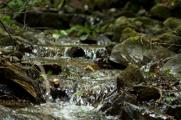 detail of cascades on a stream
