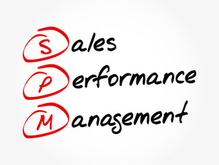 SPM - Sales Performance Management acronym, business concept background