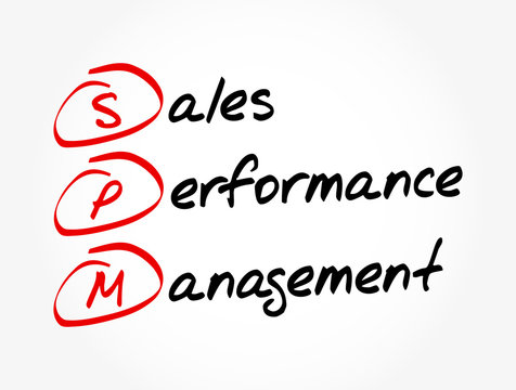 SPM - Sales Performance Management acronym, business concept background