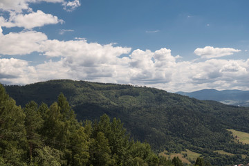 landscape of a mountain range