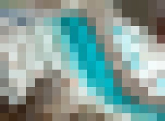 Abstract texture, color combination. Pixel squares in green, blue, turquoise, beige, grey and brown colors, shades and nuances. Suitable for backgrounds and printing.