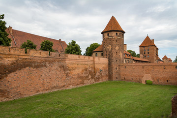 Teutonic Castle in Malbork (Marienburg) in Pomerania. Poland.