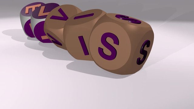 ELVIS video footage of bouncing letters, animation of 3D illustration for editorial and presley