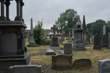 Fototapeta premium Victorian era cementery, Wakefield, United Kingdom