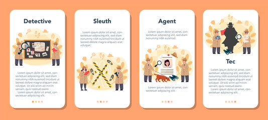 Professional detective online service or platform. Agent investigating