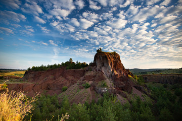 Volcanic crater of Racos village, Transylvania, Romania