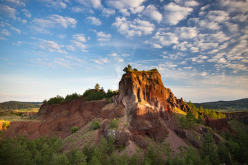 Volcanic crater of Racos village, Transylvania, Romania