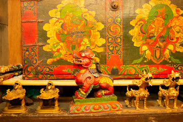 Chinese dragon toy on display at local market , Leh, Ladakh, India. These toys are popular for...