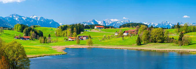 rural landscape in Bavaria at springtime