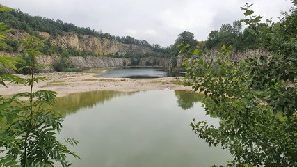quarry lake in the forrest