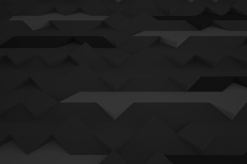 Obraz premium Geometrical shapes background. Black and white minimalist tech wall. Abstract 3D backdrop.
