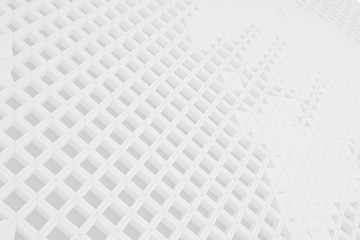 Geometrical shapes background. Black and white minimalist tech wall. Abstract 3D backdrop.