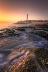 Fototapeta premium View from Trafalgar lighthouse at Cadiz province in Spain. 