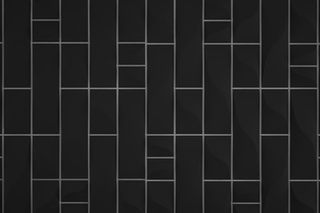 Geometrical shapes background. Black and white minimalist tech wall. Abstract 3D backdrop.
