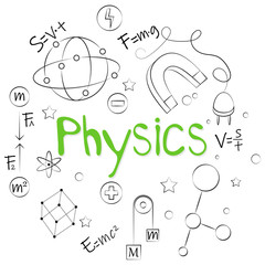 Illustration of the study of physical laws.