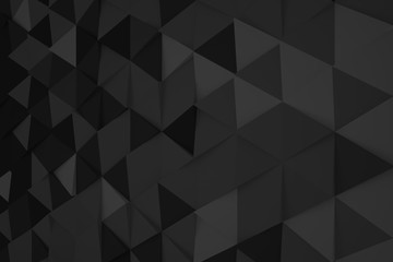 Fototapeta premium Geometrical shapes background. Black and white minimalist tech wall. Abstract 3D backdrop.