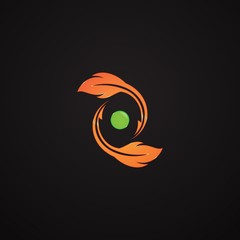 Abstract Leaf Logo design vector