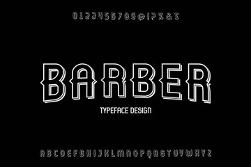 vintage font, typeface vector, alphabet design, gray style background