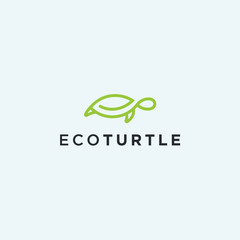 abstract turtle logo. eco icon