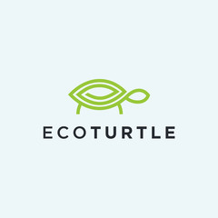 abstract turtle logo. eco icon