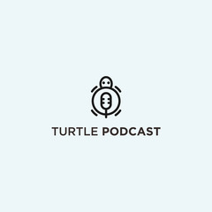 abstract turtle logo. podcast icon