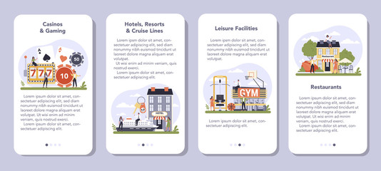 Leisure service sector of the economy mobile application banner