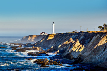 Point Arena lighthouse at the pacific ocean, Mendocino county, California USA © Martina
