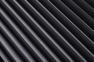 Black striped texture, ribbed metal background