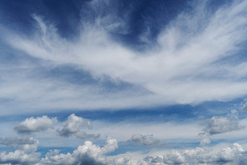 Blue backdrop in the air for text