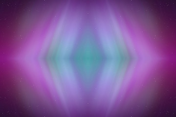 Mirrored space sky illustration. Abstract kaleidoscope cosmos background. Starry sky mandala.