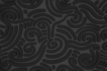 Geometrical shapes background. Black and white minimalist tech wall. Abstract 3D backdrop.