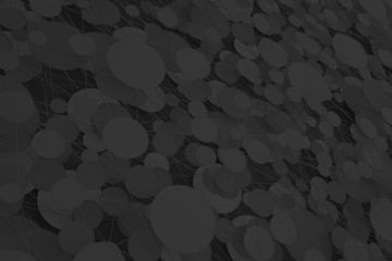 Geometrical shapes background. Black and white minimalist tech wall. Abstract 3D backdrop.