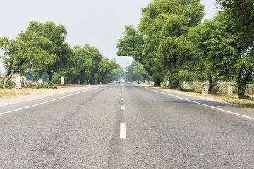 Fototapeta na wymiar a view of an Indian highway
