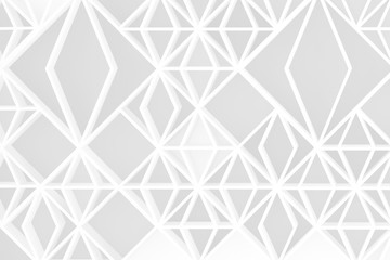 Geometrical shapes background. Black and white minimalist tech wall. Abstract 3D backdrop.