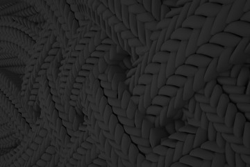 Fototapeta premium Geometrical shapes background. Black and white minimalist tech wall. Abstract 3D backdrop.