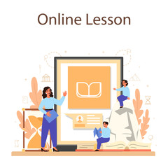 History online service or platform. History school subject