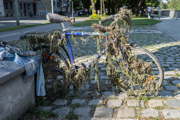 Fahrrad aus der Isar in München 