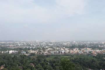 aerial view of the city