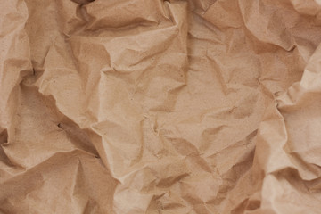 brown recycled crumpled paper background: crush  fold texture backgrounds for design, decorative. paper texture concept.