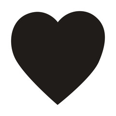 black heart design of love passion and romantic theme Vector illustration