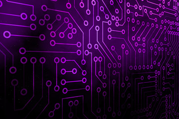 Abstract circuit board futuristic technology processing background. Space microchip digital illustration.