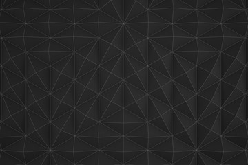 Trigonal abstract shapes background. Low poly triangles mosaic. Black and white crystals backdrop.