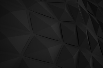 Obraz premium Trigonal abstract shapes background. Low poly triangles mosaic. Black and white crystals backdrop.