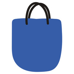 blue bag design of Shopping commerce and market theme Vector illustration